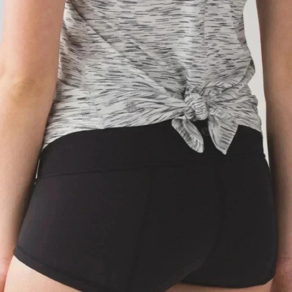 LULULEMON TIE IT UP SINGLET TIGER SPACE DYE BLACK WHITE SIZE 6 - Picture 4 of 11